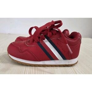 Tommy Hilfiger Infant Boys Sneakers Red Walking Shoes Kids, 8